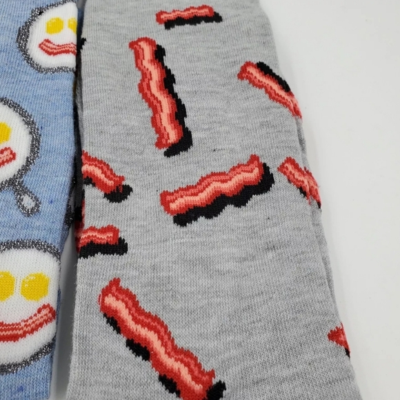 2 Pair Breakfast Food Themed Socks - Picture 4 of 5